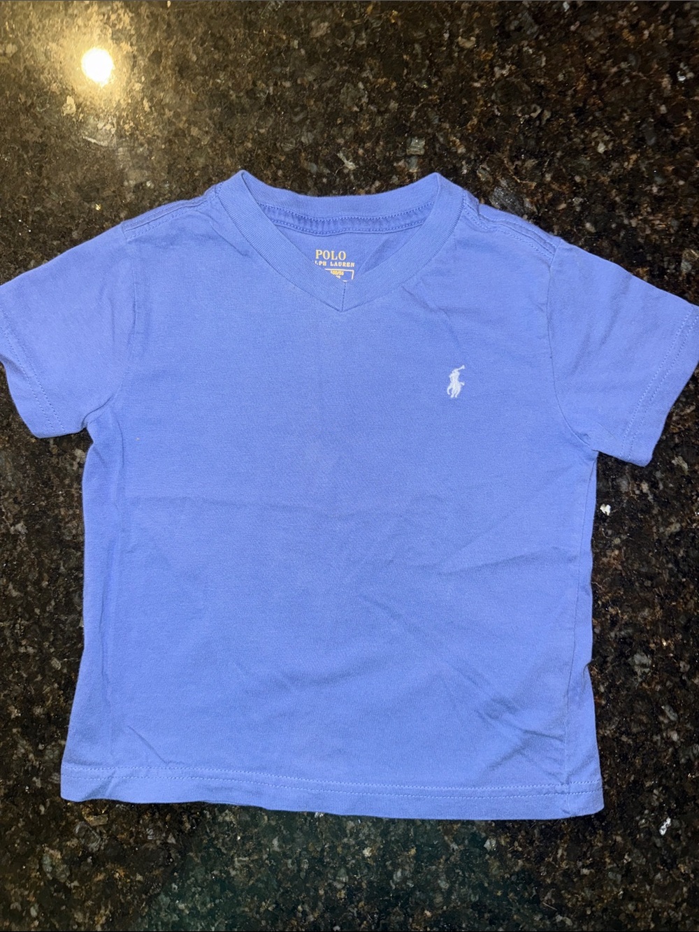 Polo by Ralph Lauren Boys' Royal Blue V-Neck Tee with Pony Logo